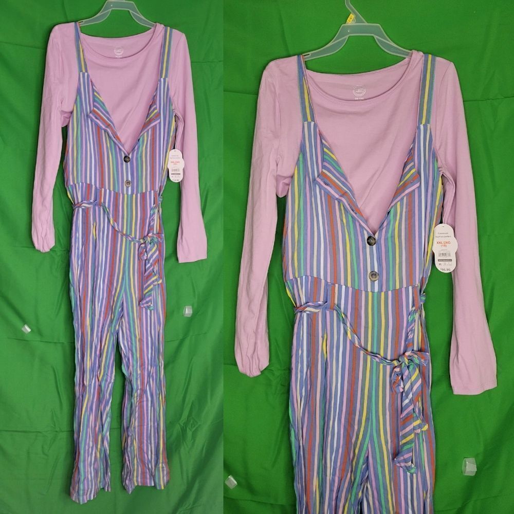 New WonderNation's two-piece jumpsuit and tee set. - Picture 6 of 8